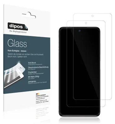Produktbild von 2x Schutzfolie für Xiaomi Poco X3 Pro - Anti-Shock 9H Folie dipos Glass Kunststoffglas