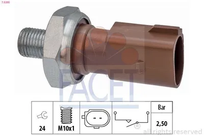 Produktbild von FACET 7.0205 Öldruckschalter Öldrucksensor für VW Golf VII Schrägheck (5G1, BQ1, BE1, BE2) Passat Variant (3G5, CB5) für AUDI A4 Avant (8K5, B8)