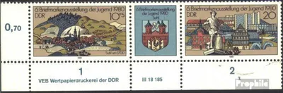 Produktbild von Briefmarken DDR 1980 Mi WZd454DV mit Druckvermerk (kompl.Ausg.) gestempelt Briefmarkenausst.