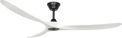 Image de Ventilateur de plafond à basse consommation avec télécommande Eco Genuino 180 cm Noir mat & Blanc mat