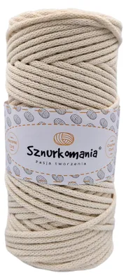 Zdjęcie produktu dla Sznurek bawełniany z rdzeniem 3mm 100m, przędza do makramy, sznurek do makramy, sznurek szydełkowy, sznurek 3mm, pleciony sznurek bawełniany,