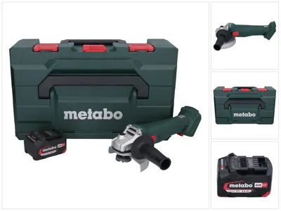Obrázek produktu pro Akumulátorová úhlová bruska Metabo W 18 L 9-125 18 V 125 mm + 1x akumulátor 4,0 Ah + metaBOX - bez nabíječky
