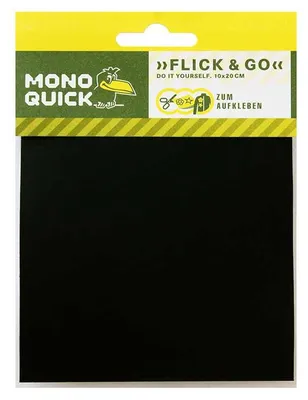 Produktbild von Klebeflicken Schwarz - Aufnäher, Bügelbild, Aufbügler, Applikationen, Patches, Flicken, Größe: 10,0 x 20,0 cm