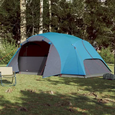 Produktbild von (Design 2026） Familienzelt mit Belüftung 8 Personen Blau Wasserdicht - HOMMIE 713856 - Campingzelte