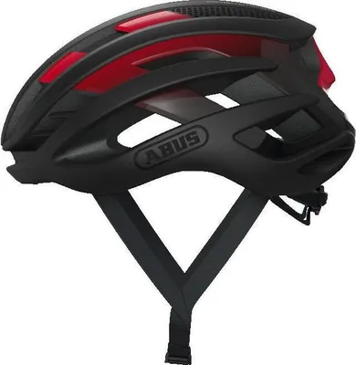 Immagine prodotto di ABUS AirBreaker - casco da bici di alta gamma per il ciclismo professionale - per adolescenti e adulti - casco per uomo e donna - nero/rosso, taglia M (52-58 cm)