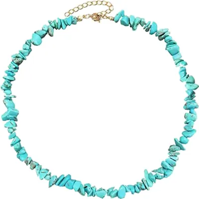 Produktbild von Frau Mode verstellbare Faux Türkis Perlen Halskette Charme Strand Party Schmuck