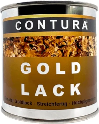 Produktbild von Contura Premium Goldlack 250ml. Effektfarbe Effektlack Holz und Metall