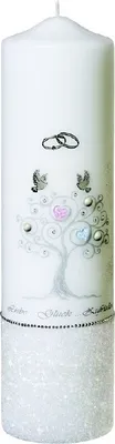 Produktbild von Hochzeitskerze mit Namensverzierung und Geschenkkarton 30 x 8 cm, Nr. K42