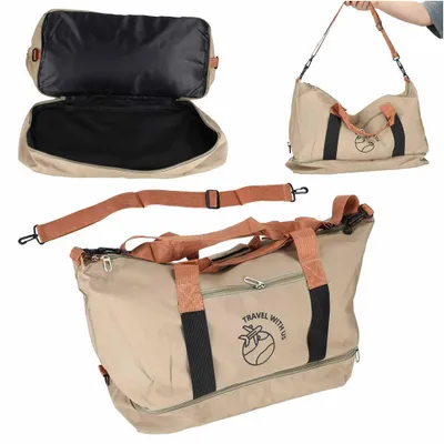Immagine prodotto di Borsa da viaggio sportiva, bagaglio a mano per aereo, color beige