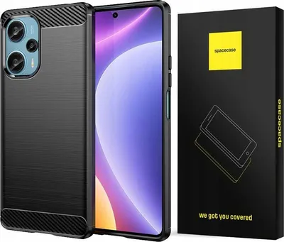 Produktbild von Spacecase Carbon Poco F5 schwarz