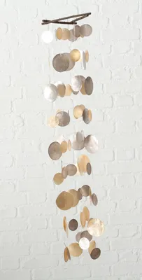 Produktbild von Windspiel Pepa - 100cm - Capiz braun