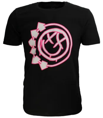 Immagine prodotto di Maglietta della band Blink-182 con la freccia e lo smiley – Merchandising ufficiale - XL