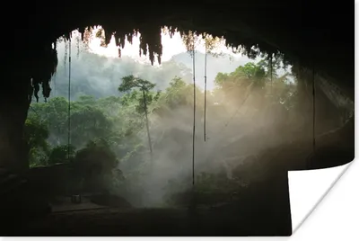 Produktbild von MuchoWow® Poster Natürliche Höhle im Regenwald von Malaysia 90x60 cm - Schlafzimmer