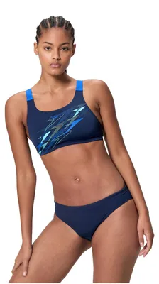 Produktbild von Speedo Medley Bikini Damen chlorbeständig, Farbe:Blau, Größe:46