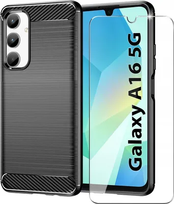 Immagine prodotto di Custodia Samsung Galaxy A16 5G Pancerne Carbon CASE + Szkło OCHRONNE 9H