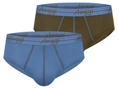 Produktbild von sloggi Herren Midislip Blue Start 2-Pack greencombination - Größe 5