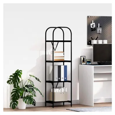 Produktbild von Regal aus Schwarzer Eiche 40 x 30 x 146 cm Holzwerkstoff, Schweberegal für Wohnzimmer, Flur, Büro und Küche