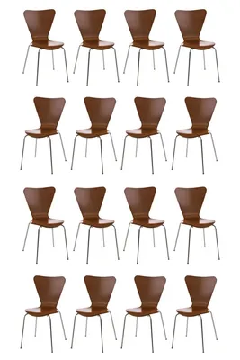 Produktbild von CLP 16er Set Besucherstuhl Calisto stapelbar braun