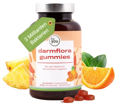Zdjęcie produktu dla for you żelki na florę jelitową – ananasowo-pomarańczowe