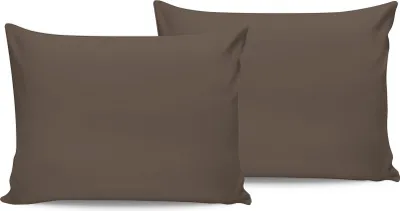 Produktbild von L'Essentiel Linge de Maison, Brown, Braun, Kissenbezug-Set (2 Stück), 100 % BAUMWOLLE RANFORCE, 50 x 70 cm