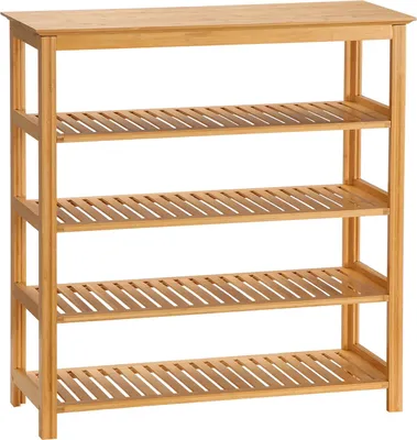 Obrázek produktu pro Botník, botník s 5 úrovněmi, botník na 20 párů bot, botník do vchodu, chodba, bambus, 80x29x82cm, přírodní