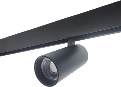 Image de Spot LED sur Rail Magnétique 48V 7W Orientable NOIR - Blanc Neutre 4000K - 5500K