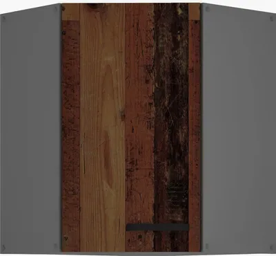 Produktbild von Küche OLD STYLE Eckhängeschrank 60X60 Old Wood Anthrazit Küchenzeile Einbauküche