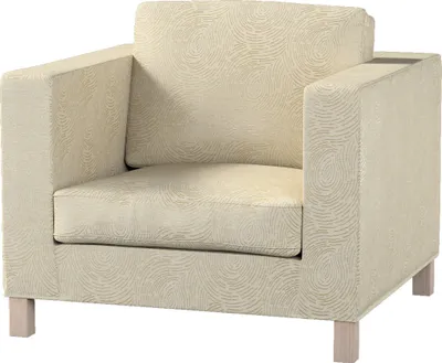 Produktbild von Dekoria Bezug für Karlanda Sessel, kurz, beige-golden, Bezug für Karlanda Sessel