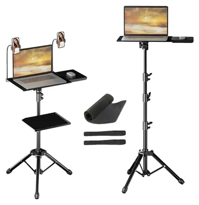 Obrázok produktu pre Stojan na projektor, výškovo nastaviteľný, ľahká konštrukcia, 145 cm s kolieskami