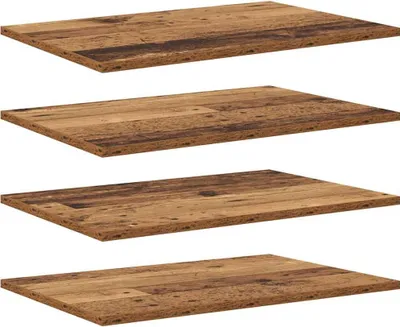 Obrázek produktu pro vidaXL Police, 4 ks, hnědá, 60 x 40 x 1,5 cm, dřevotřísková deska