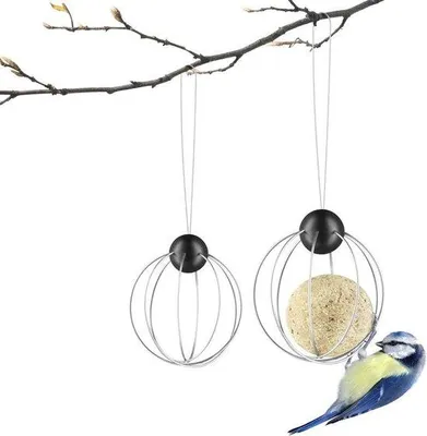 Produktbild von Set von 2 Ballhaltern mit Pendel Ø 8 cm Edelstahl/Black