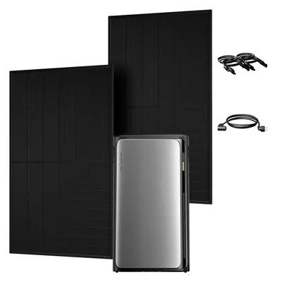 Produktbild von Powerness Balkonkraftwerk mit Speicher EcoFlow Stream Ultra All-in-One 1920Wh Speicher 4 MPPT mit JA Solar 1000W Full Black Bifazial Solarmodule