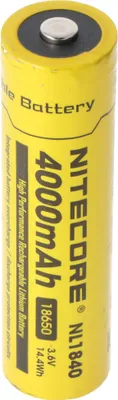 Produktbild von Nitecore 18650 Li-Ion Akku, NL1840, 4000mAh, mit Schutzschaltung