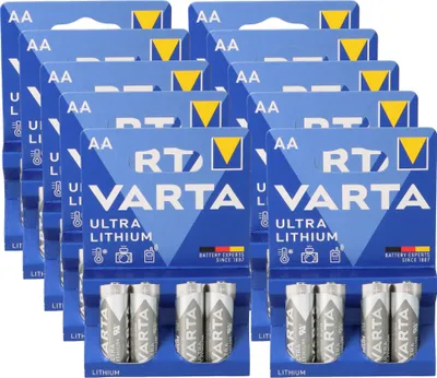 Produktbild von 40x Varta Ultra Lithium AA Mignon Batterie 10x 4er Blister 6106