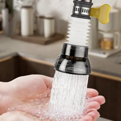 Produktbild von Kraanfilter, Wasserfilter, Wasserreiniger, 360-Grad-Drehfilter, für Hauswasser mit Duschkopf, Filtermuster, für Waschbeckenverlängerung, einfach zu installieren und universell kompatibel.