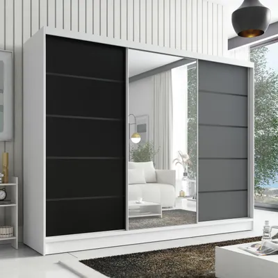 Produktbild von Schwebetürenschrank AURELIA 2 Schwebetürenschrank AURELIA 2 200 cm mit Spiegel, 3 Türen, 3 Schubladen