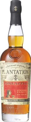 A bottle of Plantation Pineapple Rum.