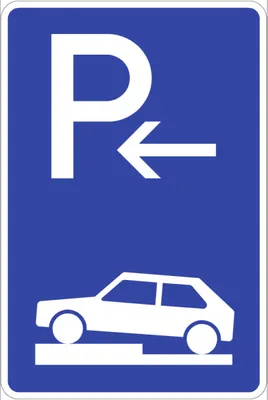 Produktbild von Verkehrsschild VZ315-72, Parken halb auf Gehwegen quer links (Ende), Alu, RA1...