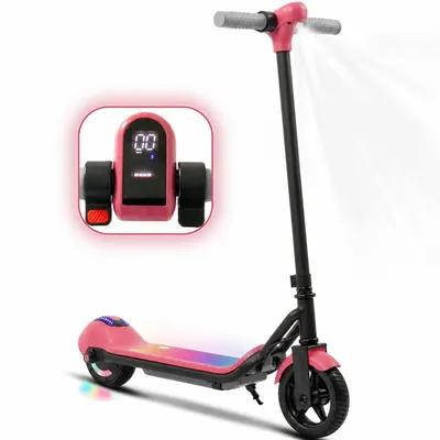 Produktbild von Draixcor Elektro-Kinderroller ab 6 Jahren, 6,5 Zoll E-Scooter Kinder, 14km/h, bis 10km, LED-Display, Bluetooth 3 Modi, Vollgummireifen, E-Bremse, 60kg