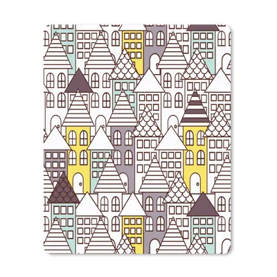 Produktbild von MuchoWow® Mauspad Mousepad Muster - Haus - Skyline 30x40 cm - Mousepads - Maus Mat - Pad - Mausunterlage - Mausmatten