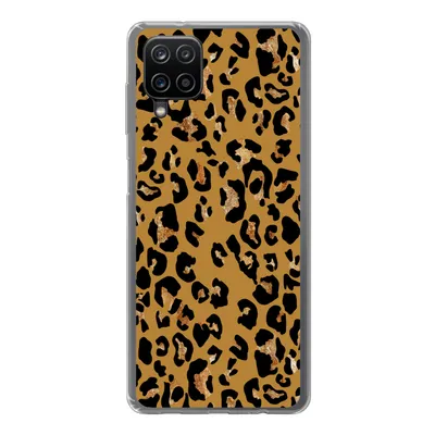 Produktbild von MuchoWow® Handyhülle Schutzhülle Hülle für Samsung Galaxy A12 Pantherdruck - Gelb - Gold Silikon Softcase Handy Hülle - Bild