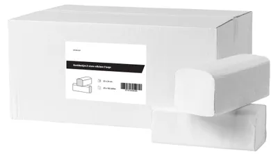 Produktbild von 3200 Papierhandtücher | Z-Falz | Zellstoff | 2-lagig | 22 x 24cm | Handtücher