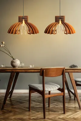 Produktbild von Opviq, 165- 165FLH, Nussbaumfarbe, Kronleuchter, MDF -Körper