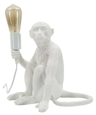 Image de Mauro Ferretti Lampe de table Singe assis blanc 33x33x32 cm