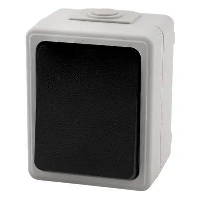 Produktbild von Feuchtraum Taster McPower "Taff", 250V/10A, IP44, AP, grau