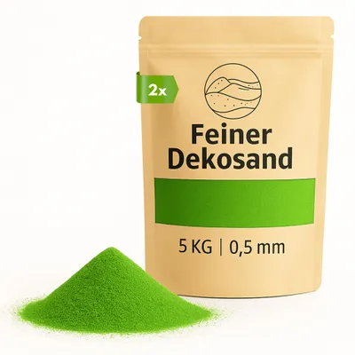 Productafbeelding van Deko-Sand groen, 10 kg, geschikt voor vazen, glazen en als decoratief materiaal