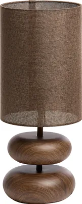 Obrázok produktu pre Light & Living - stolná lampa - Danialo - béžová hnedá - bavlna kov - Ø 22cm - E27 - 1885552
