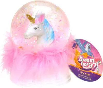Produktbild von nachtlicht/Schneekugel Dream HorseLED 9 cm weiß/rosa