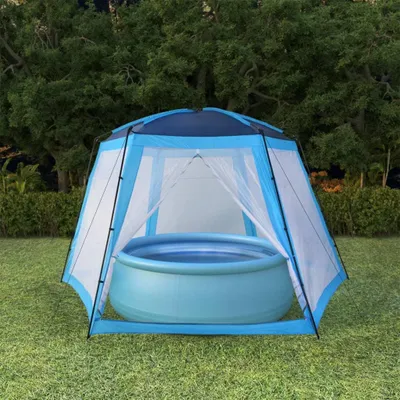 Immagine prodotto di Vidaxl Schwimmbadzelt 500x433x250 cm Stoff blau