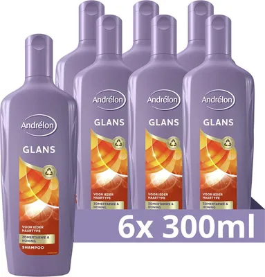 Productafbeelding van 6x Andrelon Shampoo Glans (300 ml)